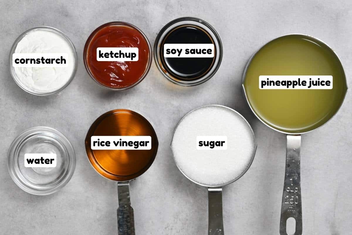 ingredients for sweet and sour sauce