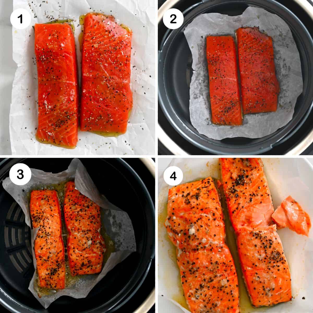 step instructions for air fryer salmon