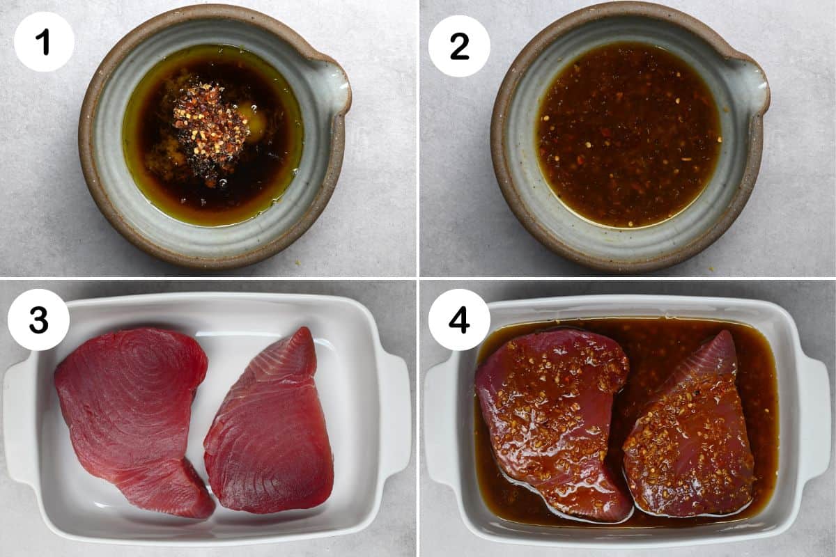 steps for marinating tuna steaks