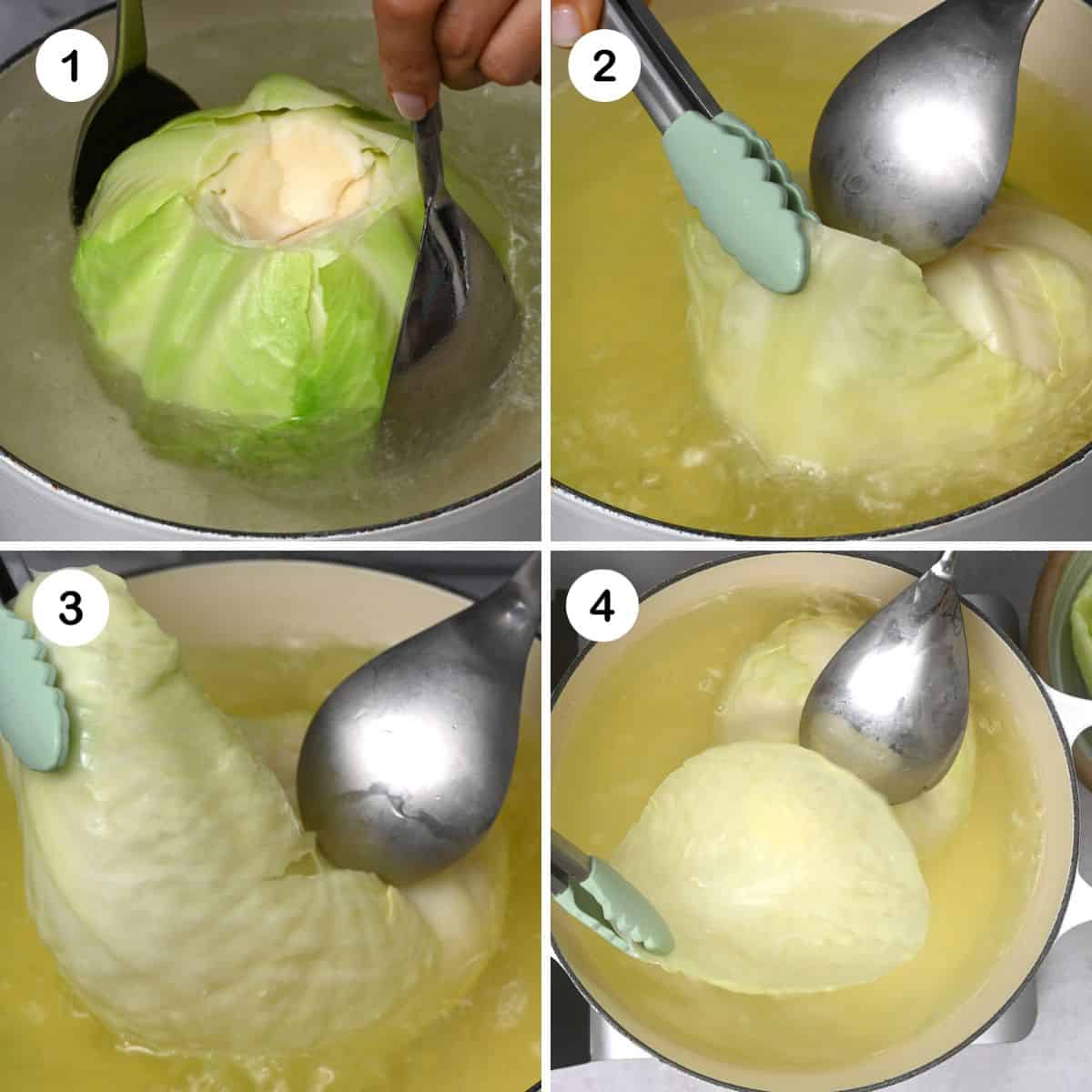 steps to prepare cabbage for cabbage rolls