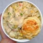 Crock pot chicken pie serving with biscuit - 11