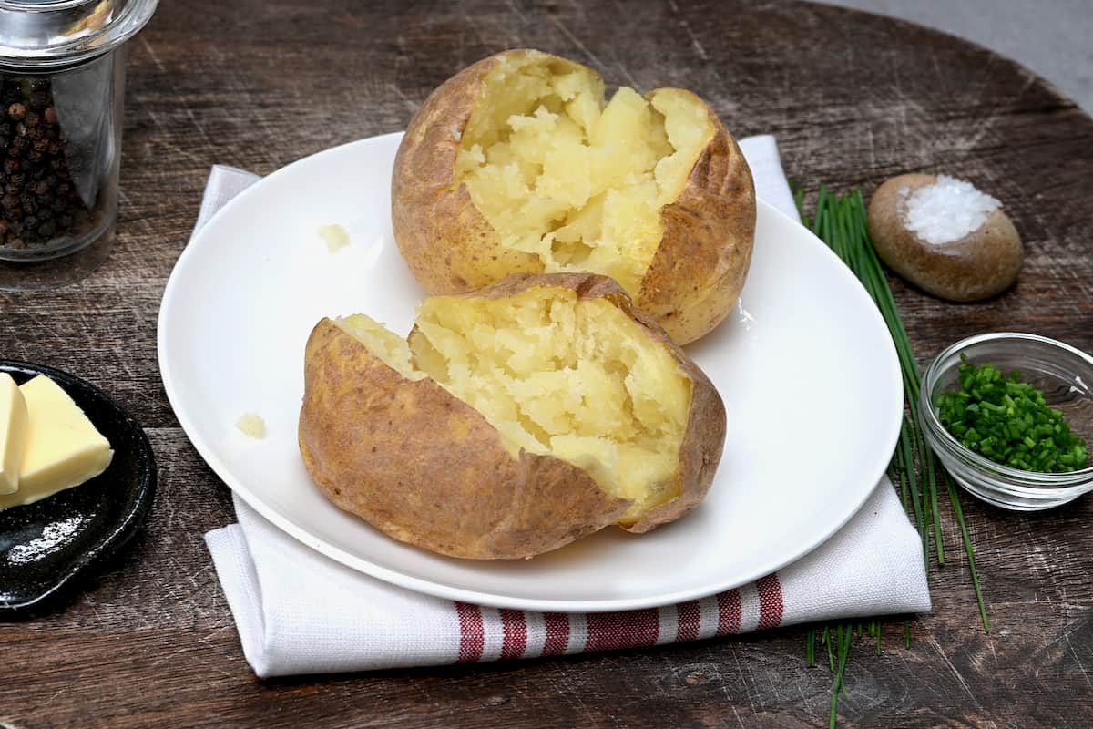 cut, squeeze, and fluff the potatoes