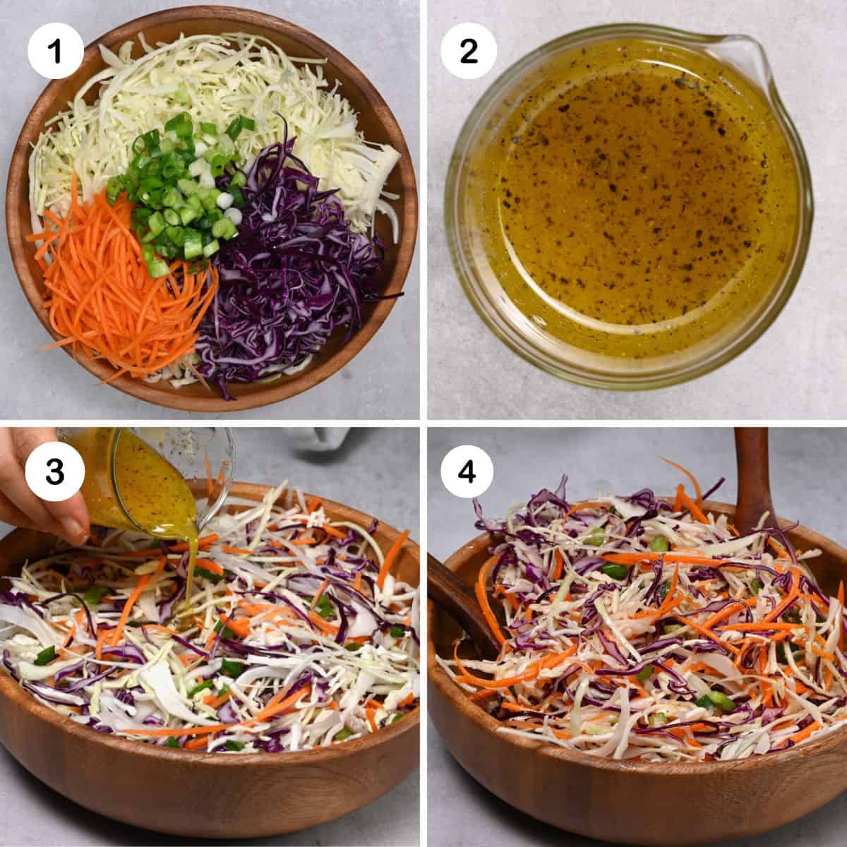 steps for making cabbage salad