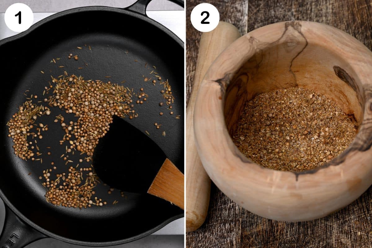 steps to Toast and Crush Spices
