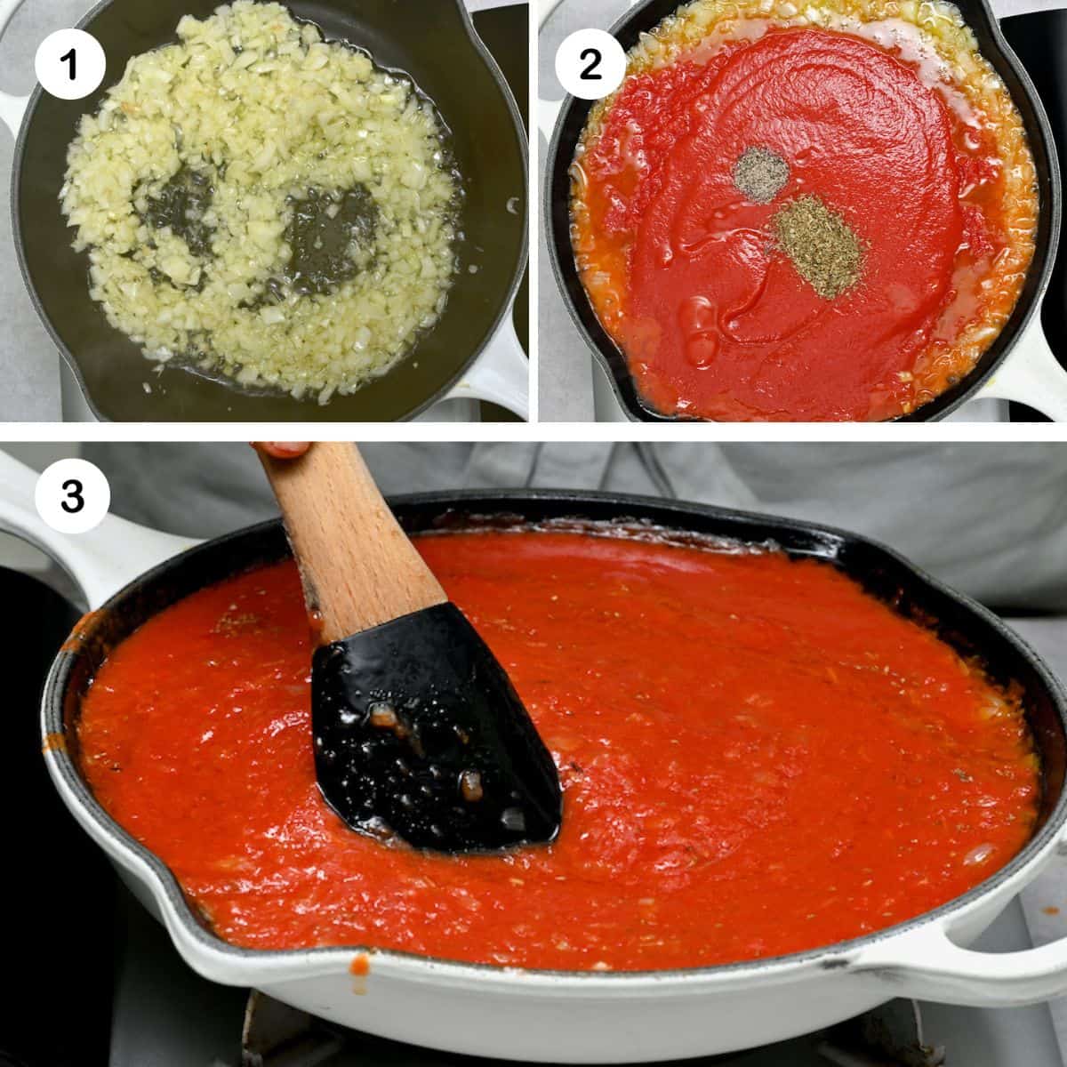 steps to cook the marinara sauce