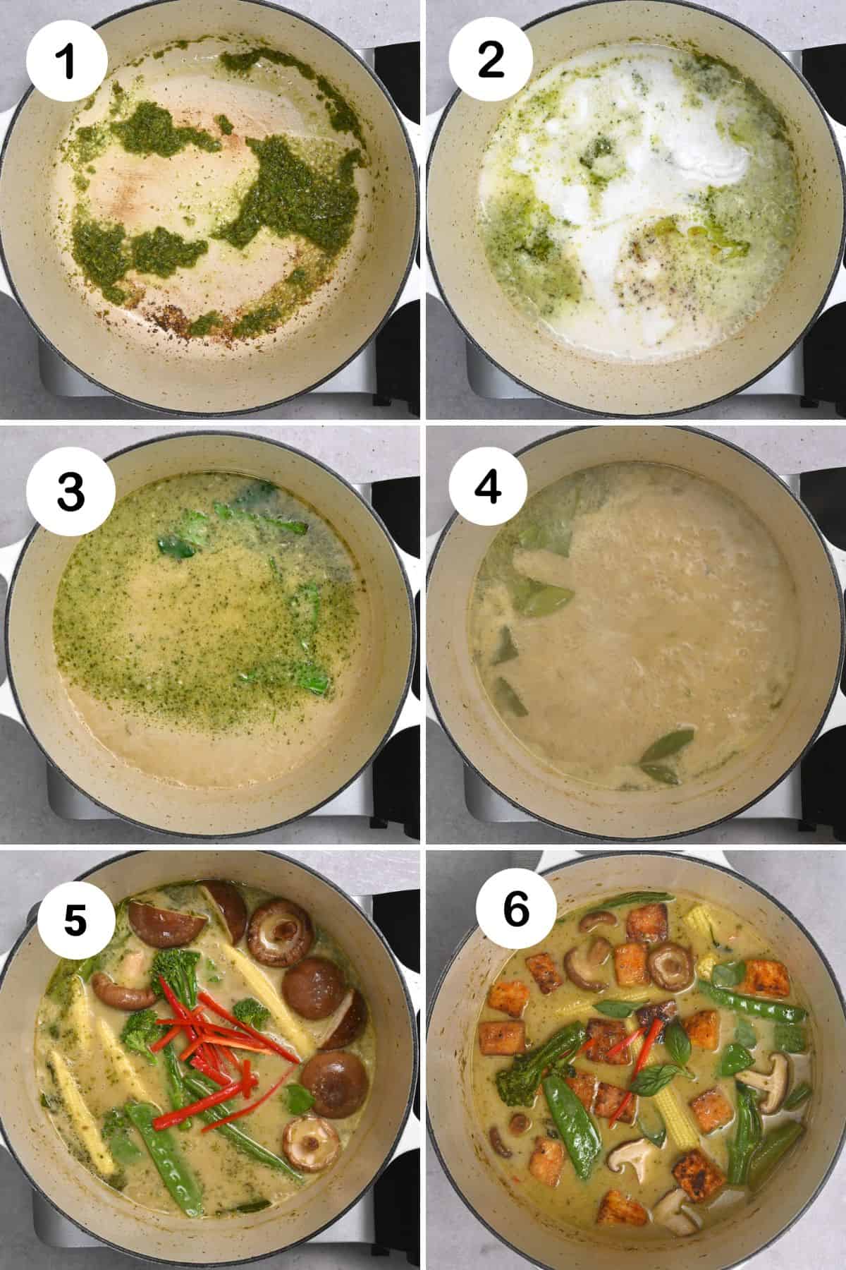 steps to make Vegetarian Green Curry 