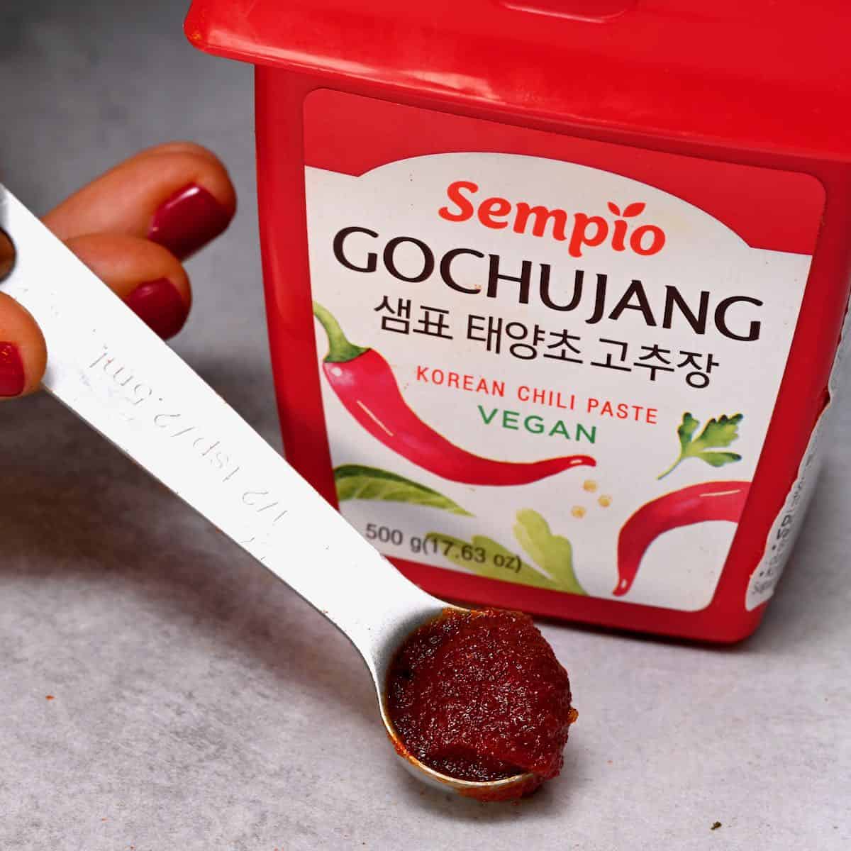 Gochujang sauce in half a teaspoon