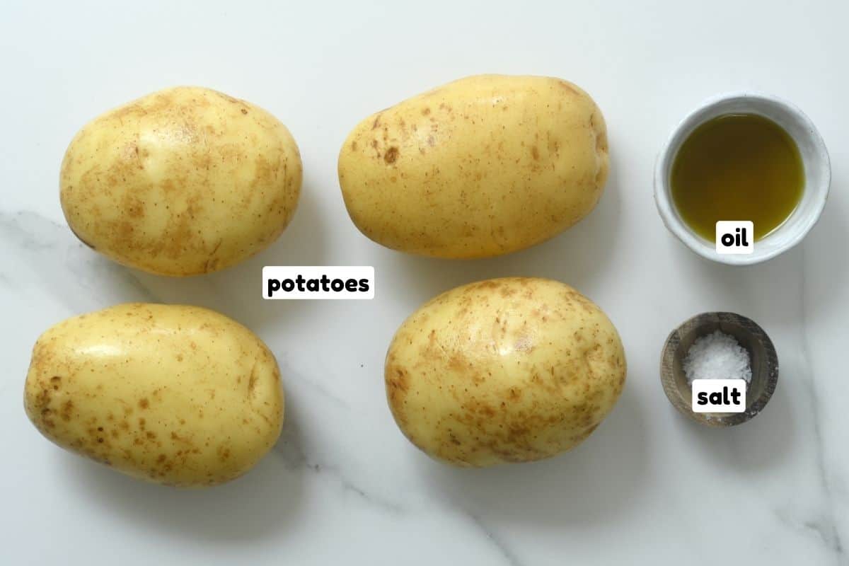 Ingredients for baking potatoes