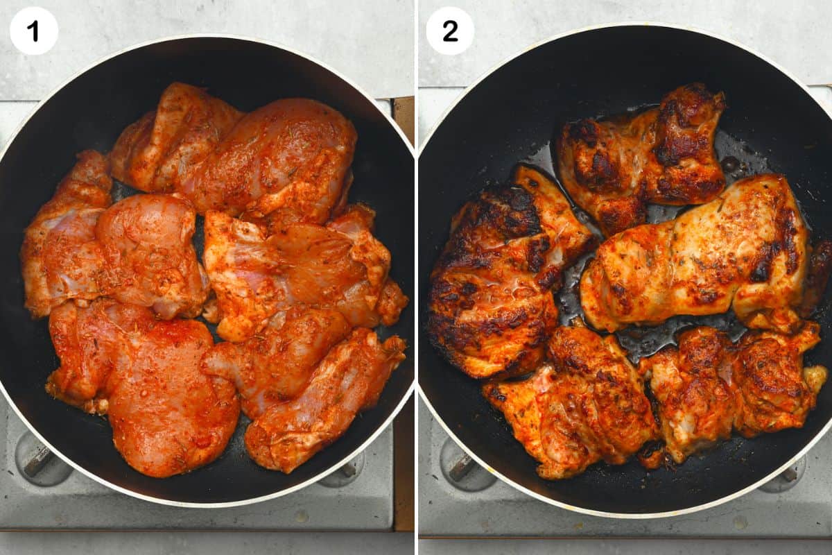 Steps for cooking taco chicken thighs