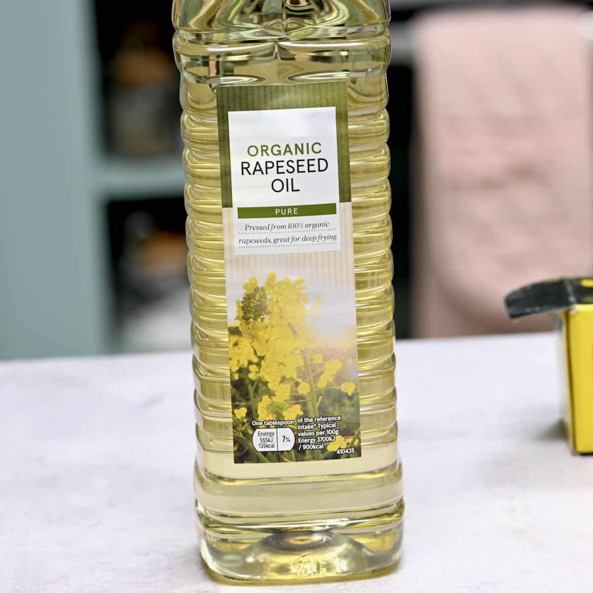side view of rapeseed oil