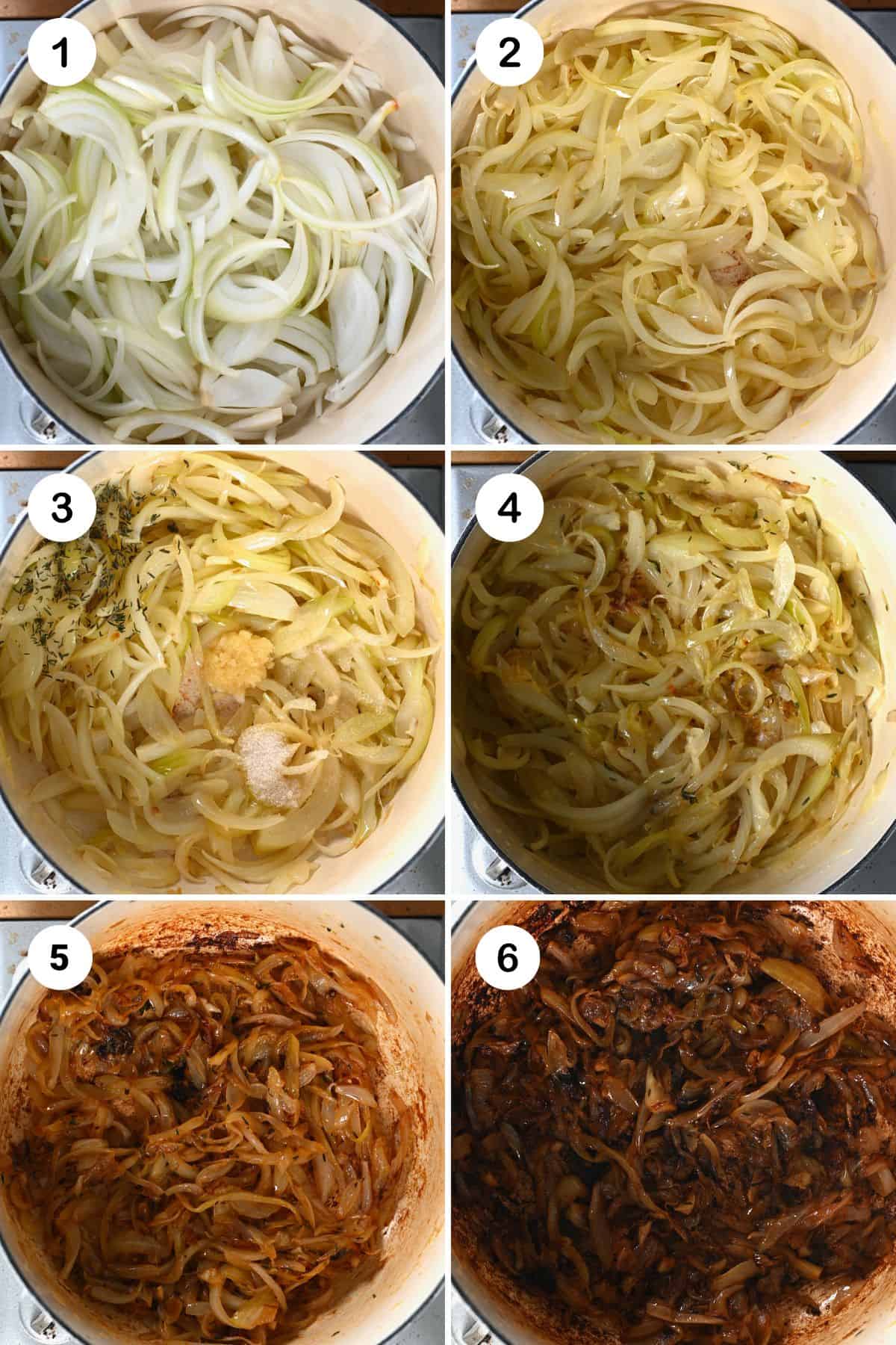Steps for cooking onions