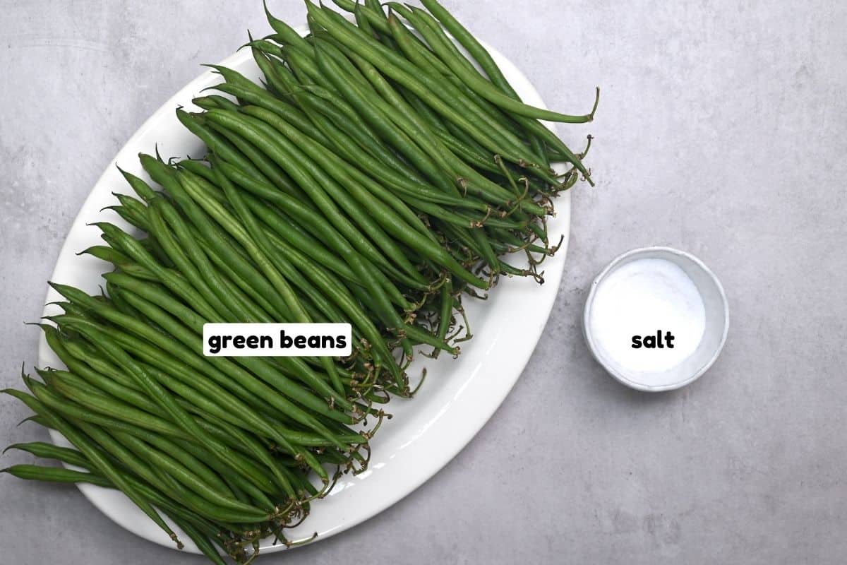 Ingredients for canning green beans