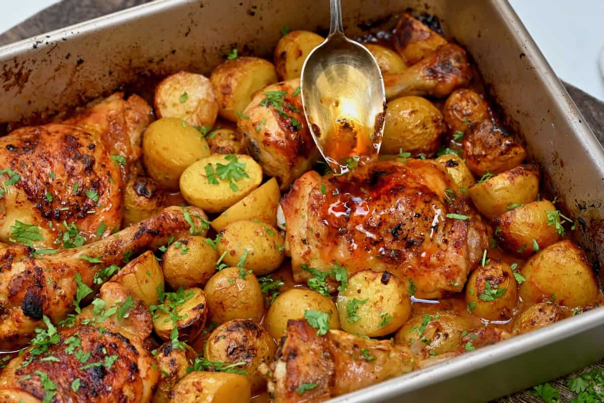 One pot chicken and potatoes