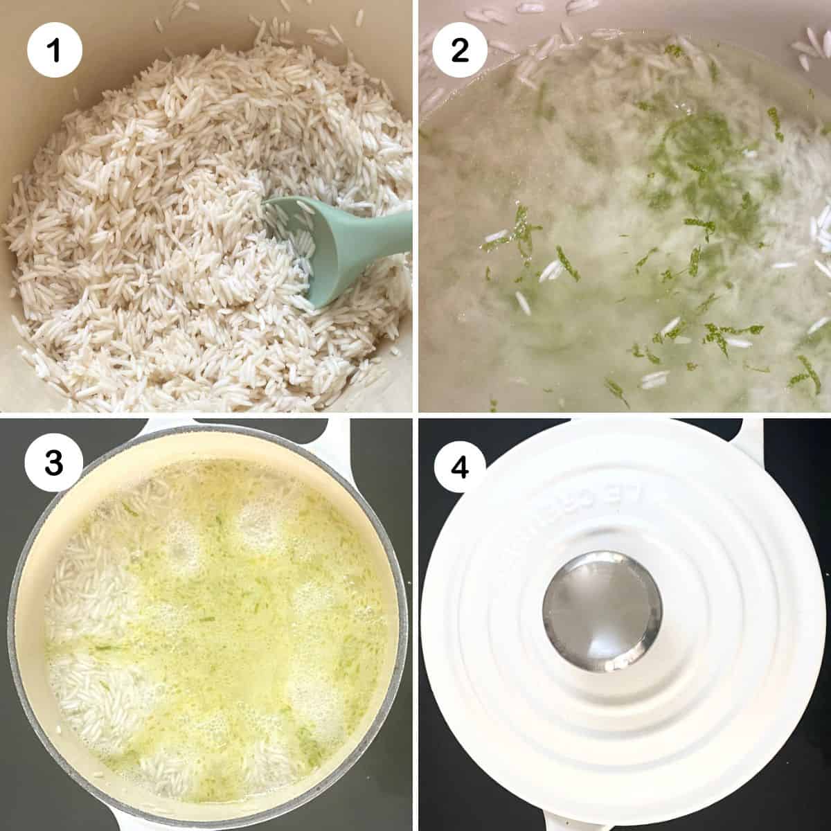 Steps for cooking cilantro lime rice