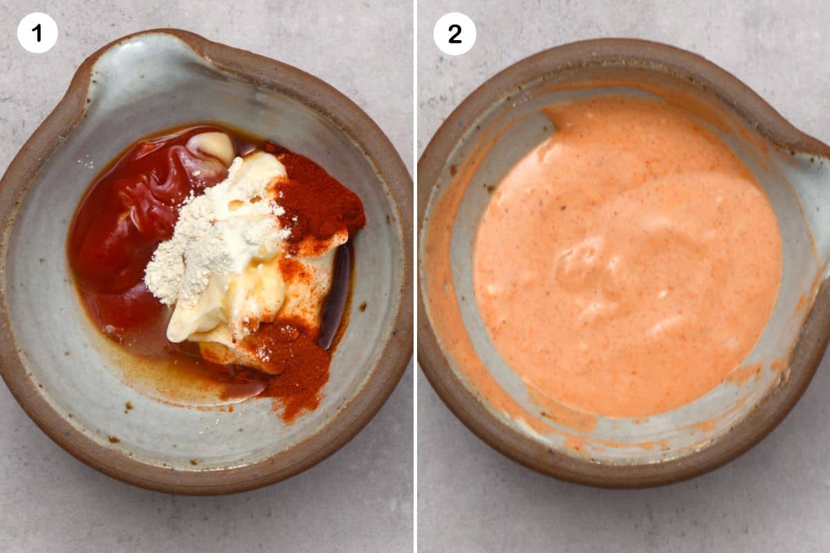 Steps for making fry sauce