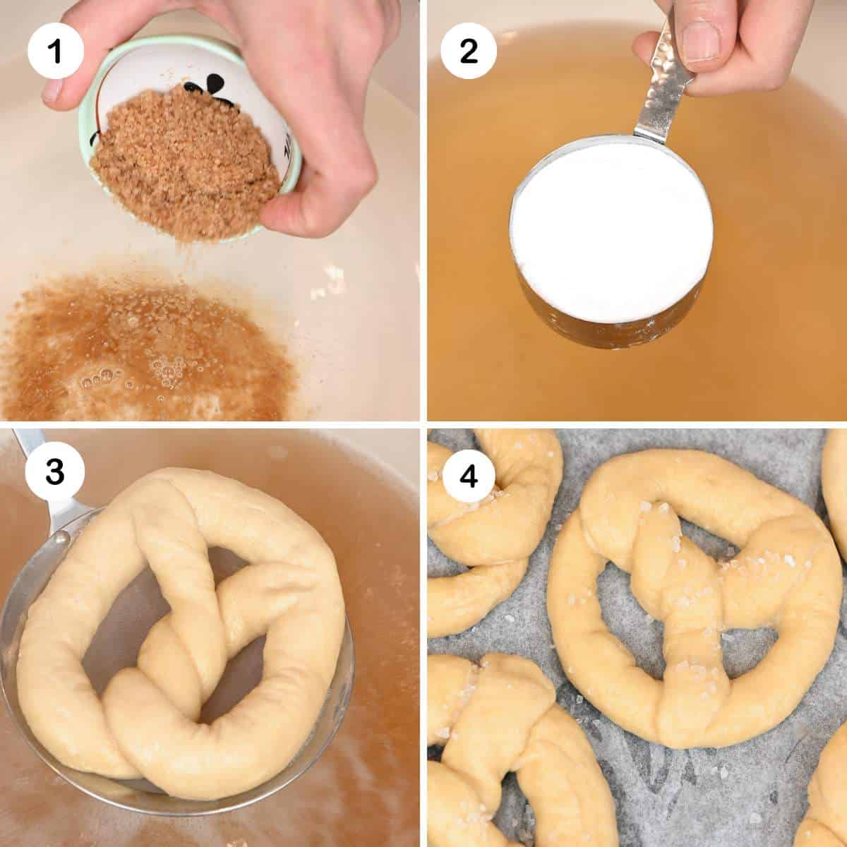 method for poaching soft pretzels