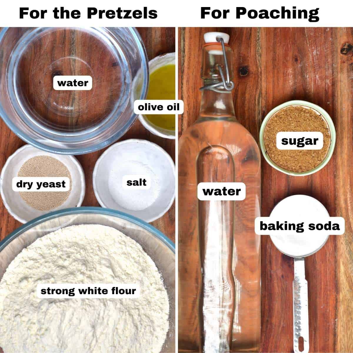 ingredients for soft pretzels