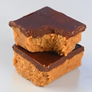 Stack of peanut butter bars