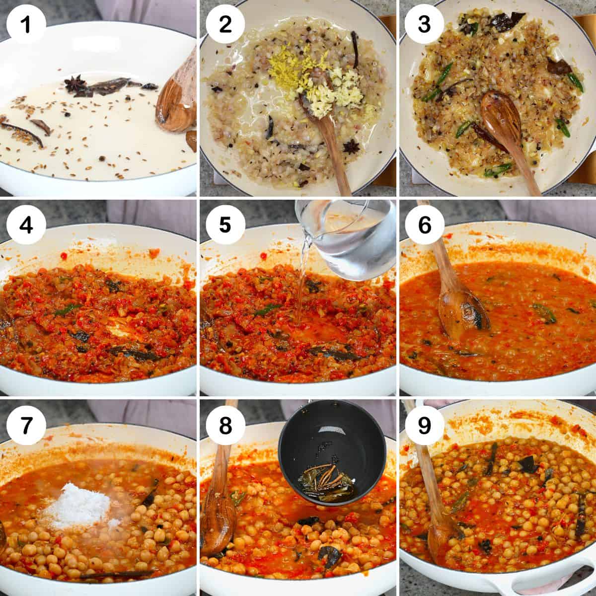 Steps to make chana masala