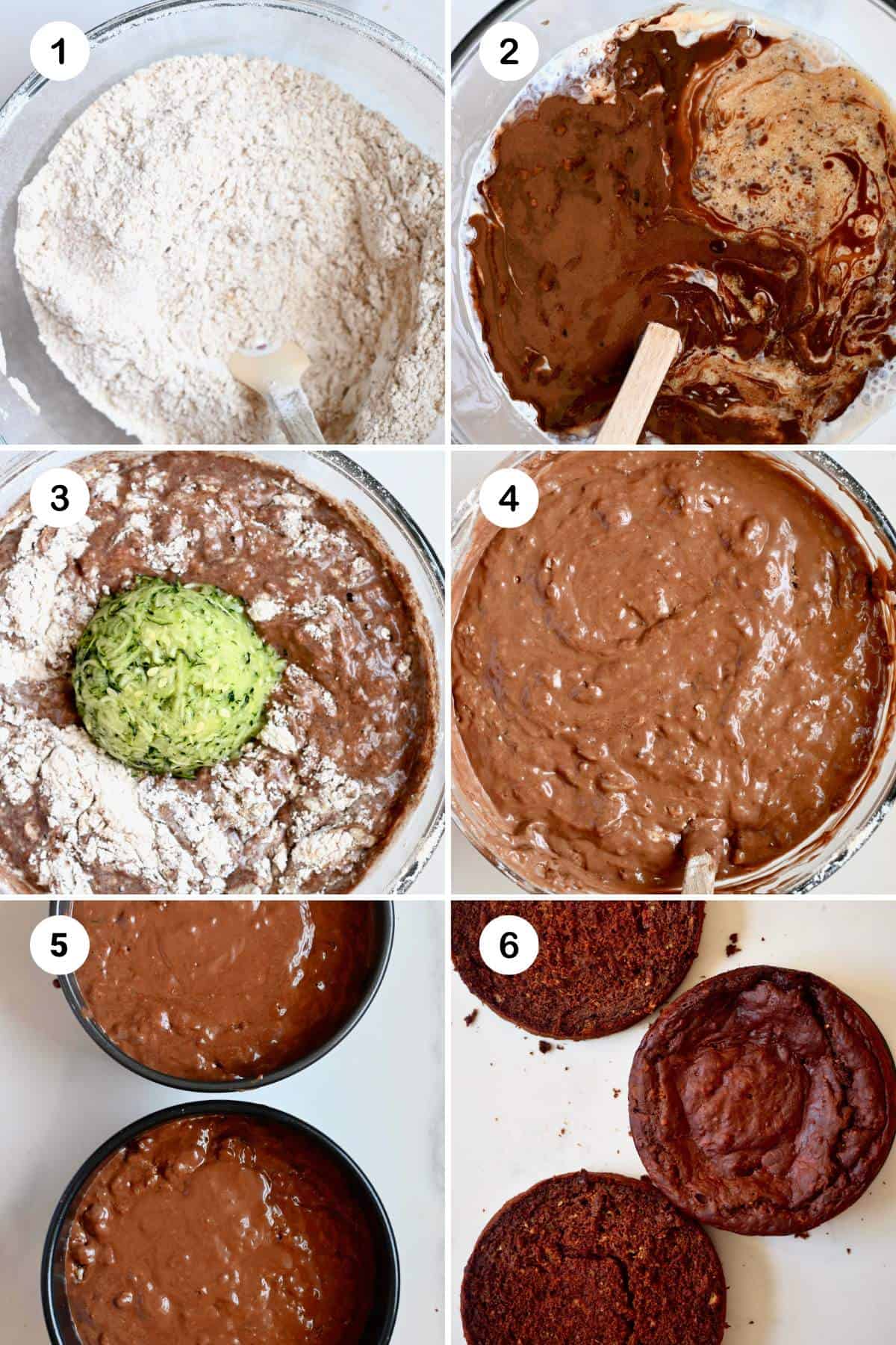 steps for making chocolate zucchini cake