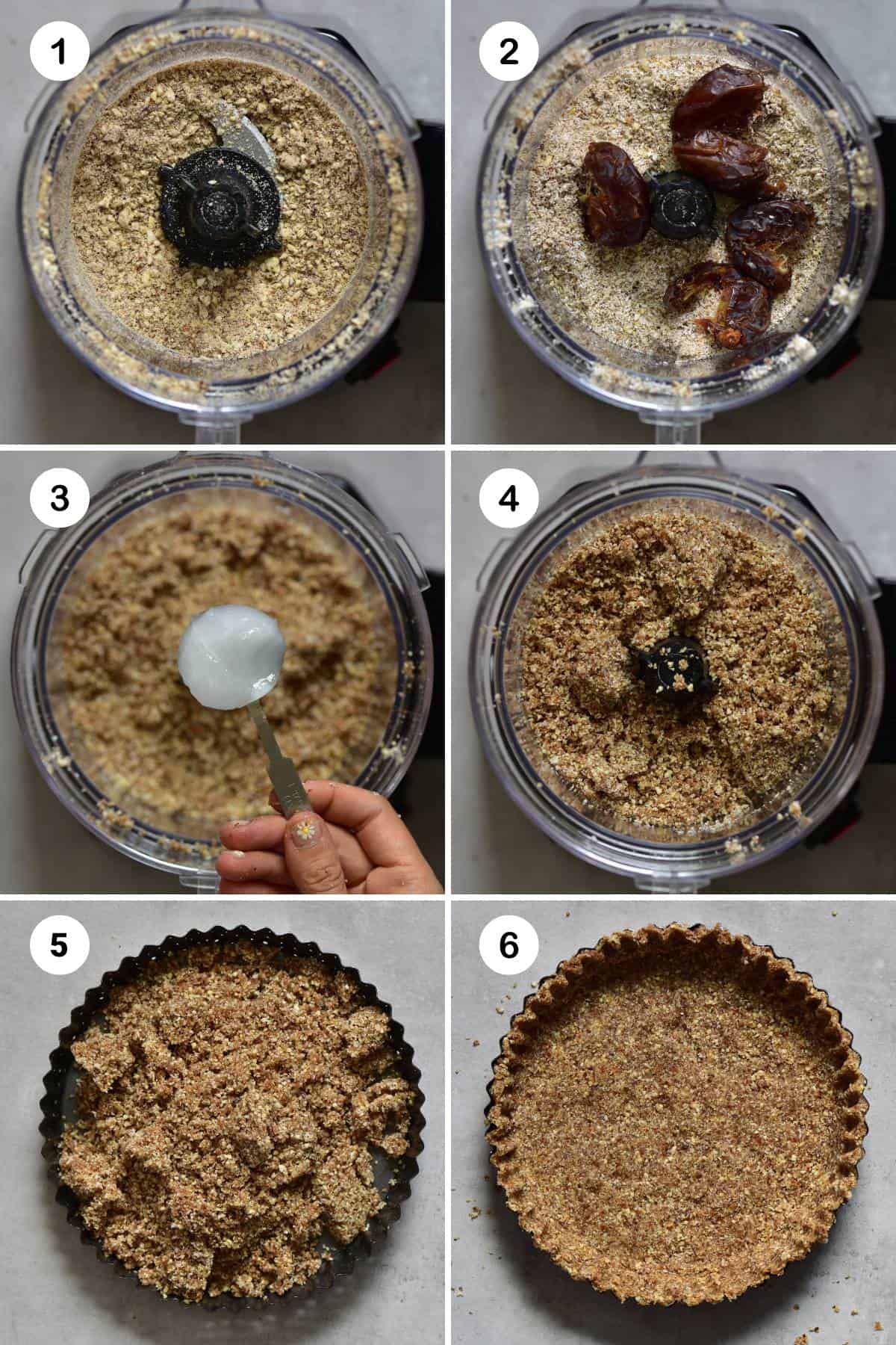 steps for making the crust blueberry tart