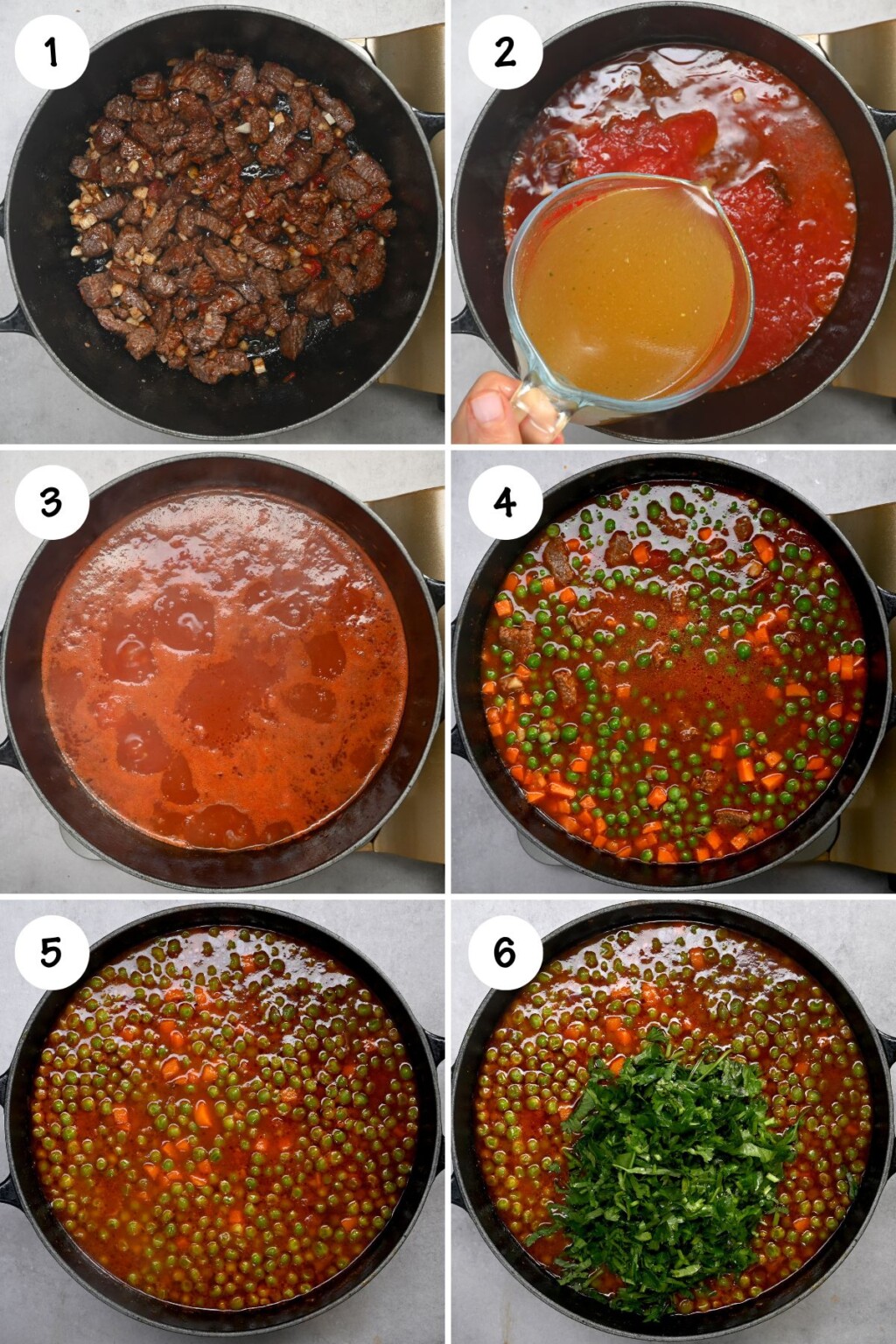 Comforting Pea Stew (Bazella) - Alphafoodie