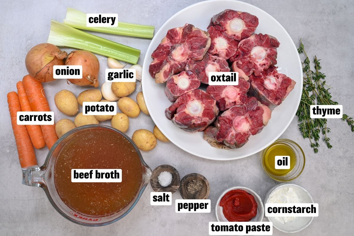 A photo for the ingredients used in cooking oxtail stew. - 2