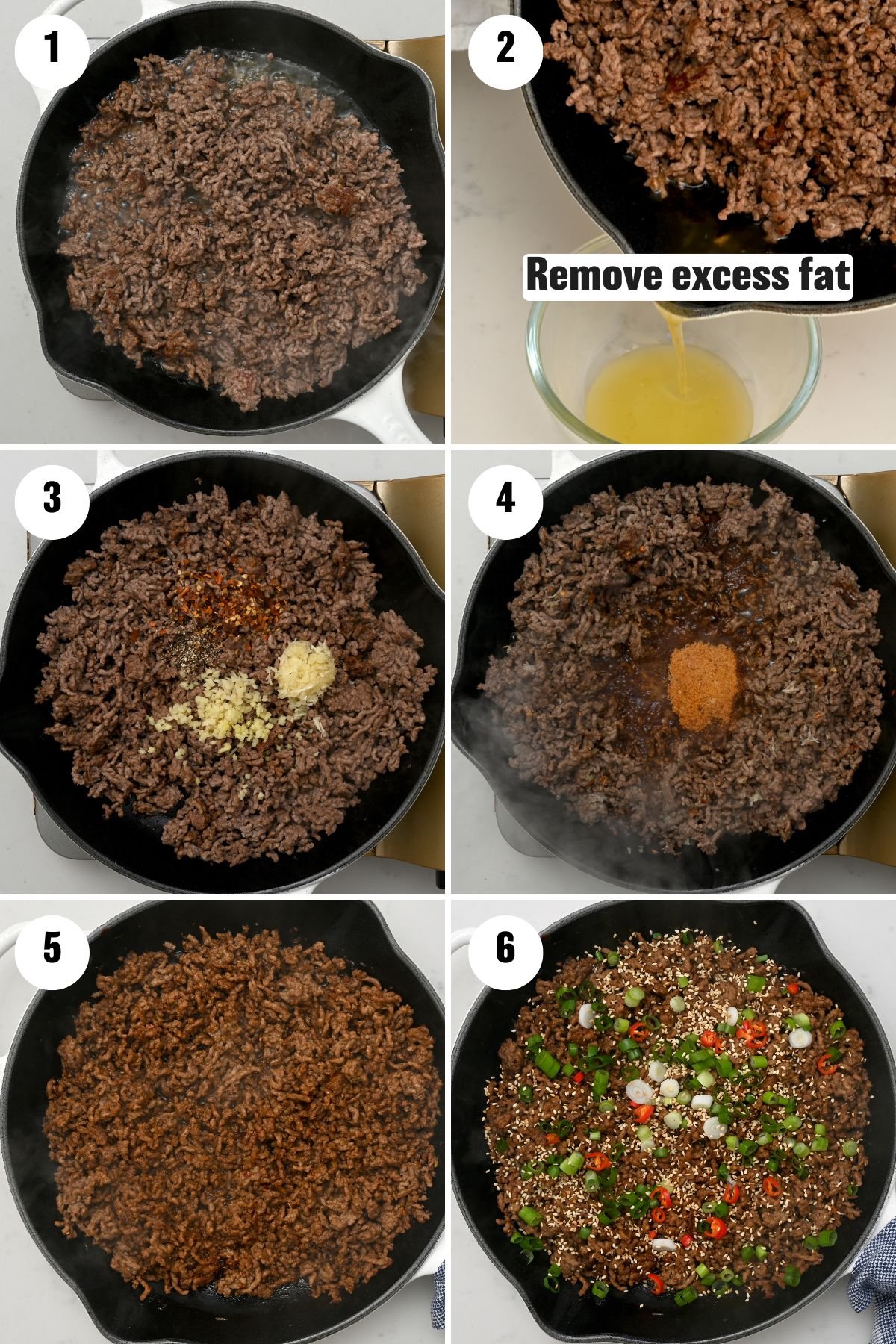 Steps to make Korean ground beef. - 4