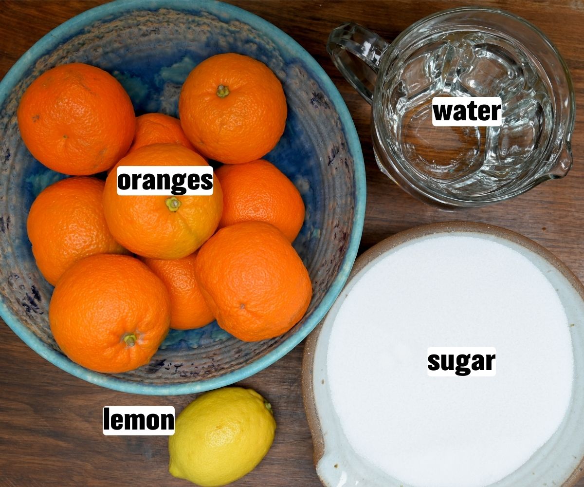 Photo of the ingredients needed to make orange marmalade. - 4