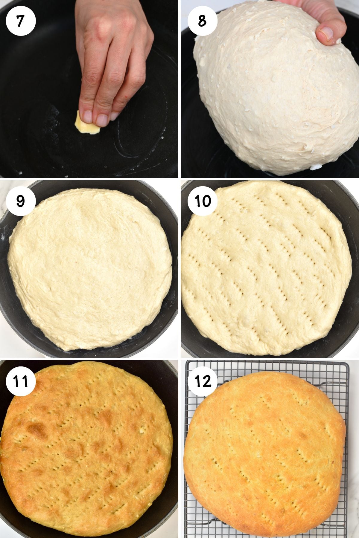 Steps for baking and cooling coconut bake.
