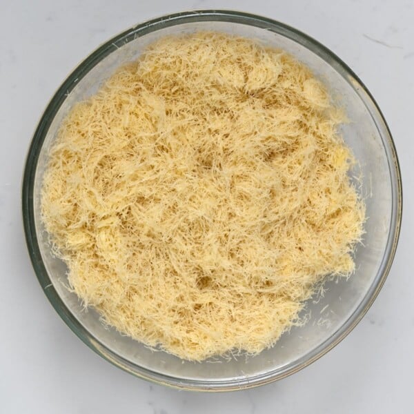 Kataifi mix in a bowl.