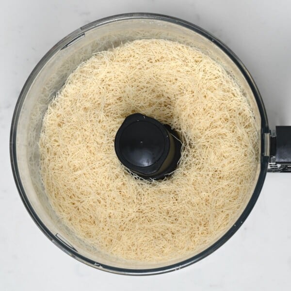 Kataifi processed to shreds.