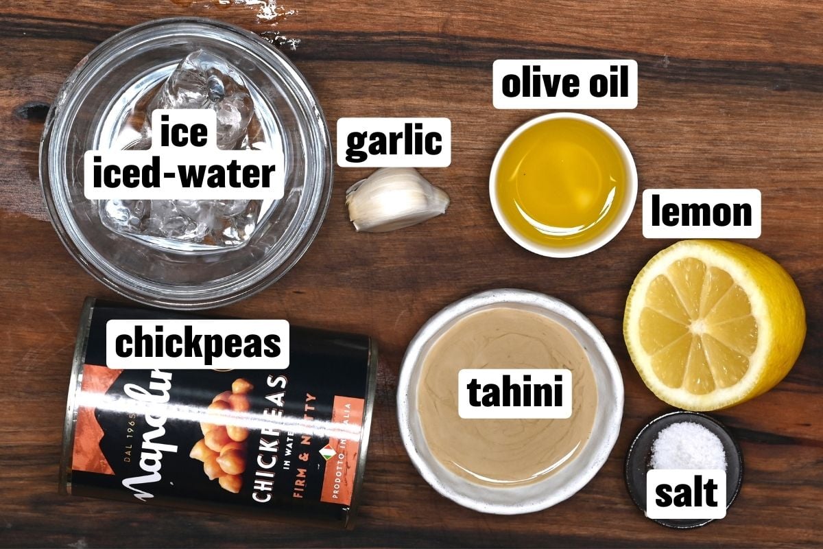 ingredients for making hummus