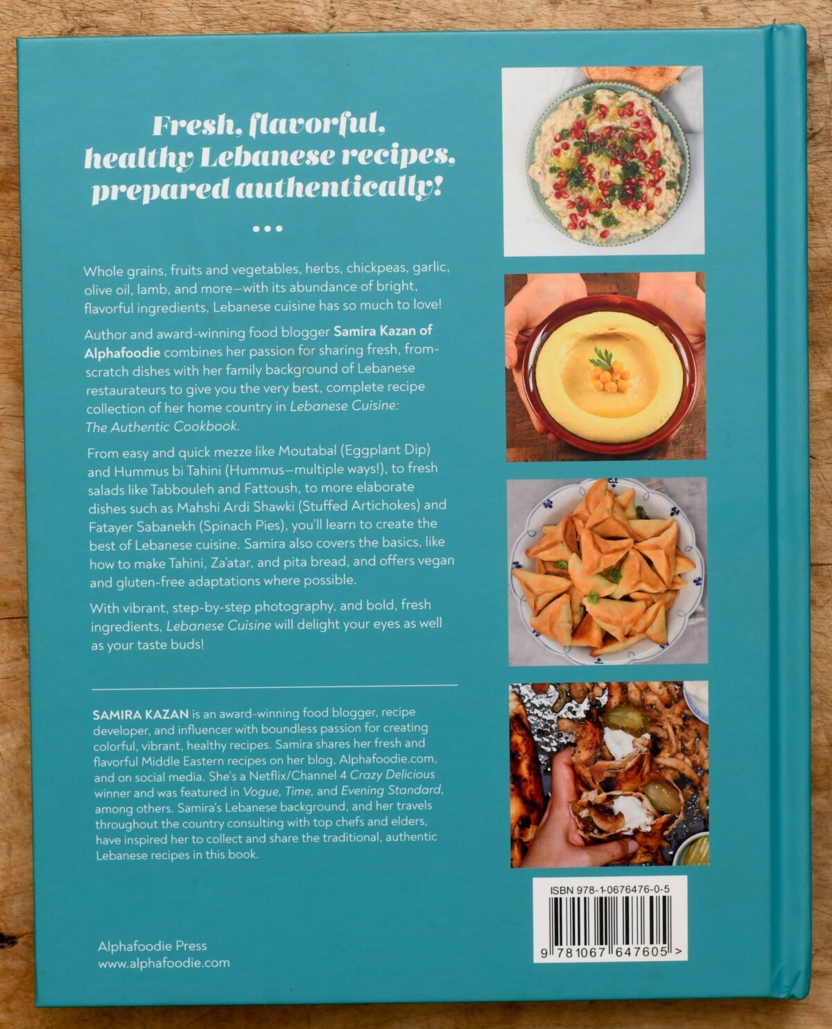 Back cover of Lebanese Cuisine: The Authentic Cookbook